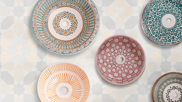 Lavabos en céramique marocaine